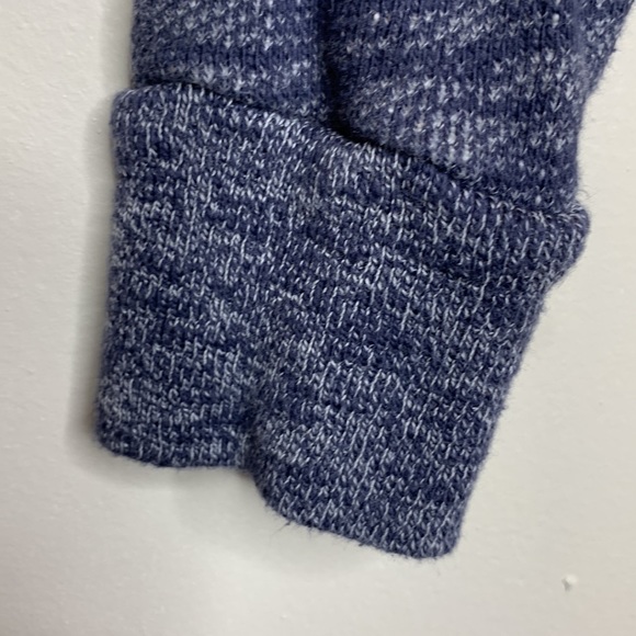 J Crew Sweatshirt Sweater Heathered Blue Twist Front Balletcore H4874 XXS - Picture 2 of 11